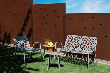 FANCY RELAX - Stackable perforated metal garden armchair with armrests by RD Italia - view 3